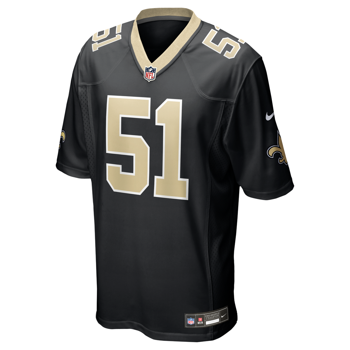 Men's New Orleans Saints Cesar Ruiz Nike Black Game Jersey