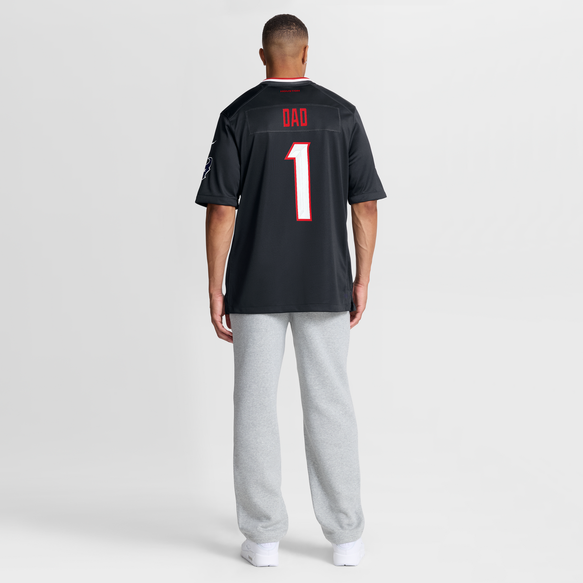 Men's Houston Texans  Nike Navy #1 Dad Game Jersey