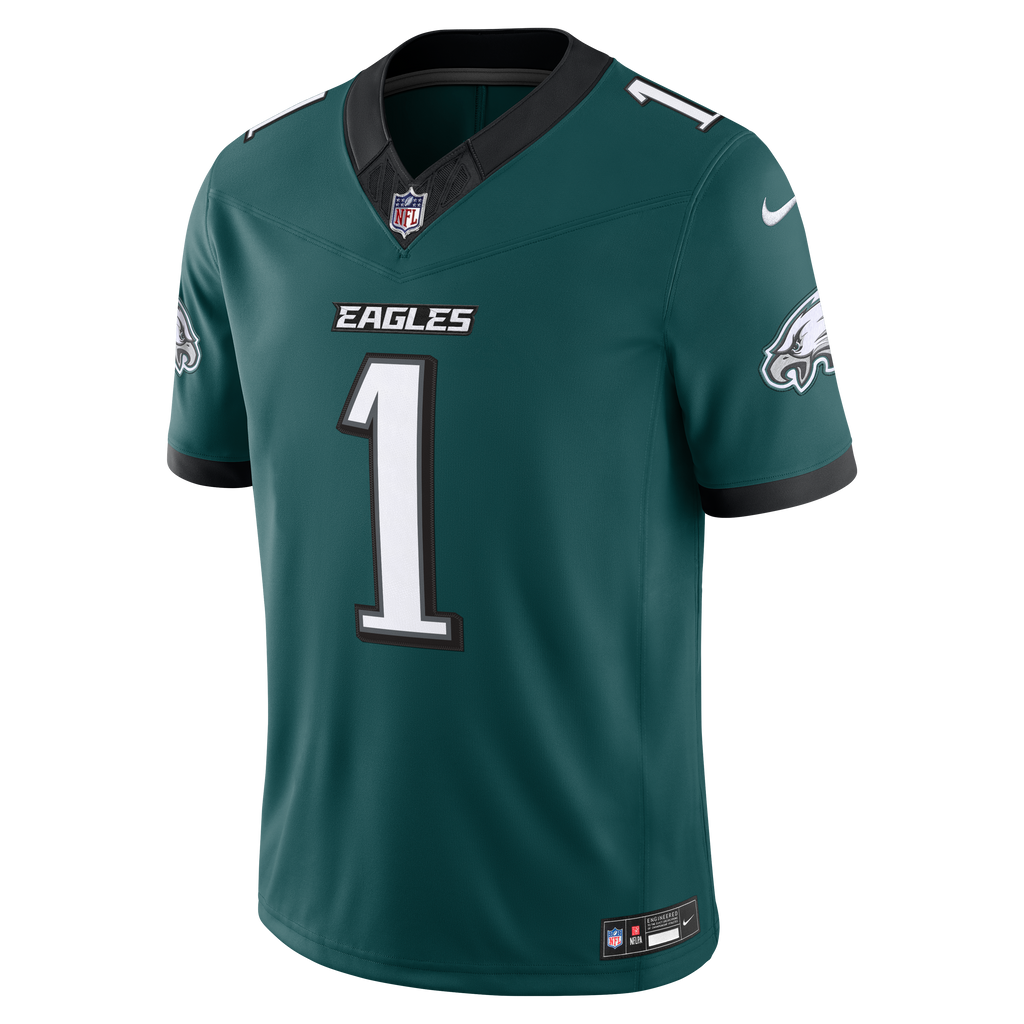 Men's Philadelphia Eagles Jalen Hurts Nike Midnight Green Team Vapor F.U.S.E. Stitched Limited Jersey