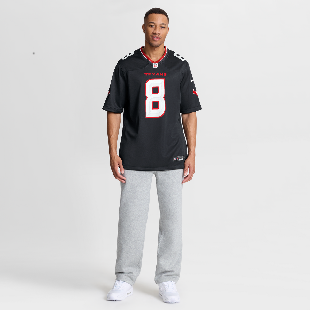 Men's Houston Texans Cade Stover Nike  Navy Team Game Jersey