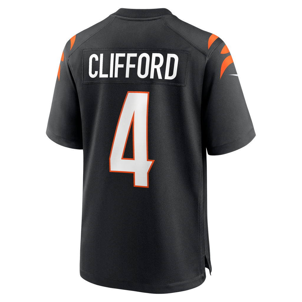 Men's Cincinnati Bengals Sean Clifford Nike  Black Team Game Jersey