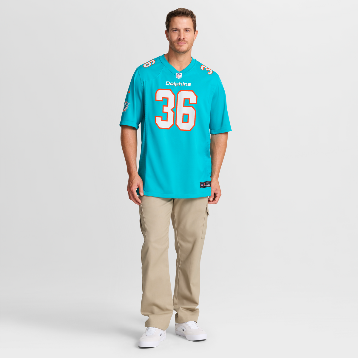 Men's Miami Dolphins Storm Duck Nike  Aqua  Game Jersey