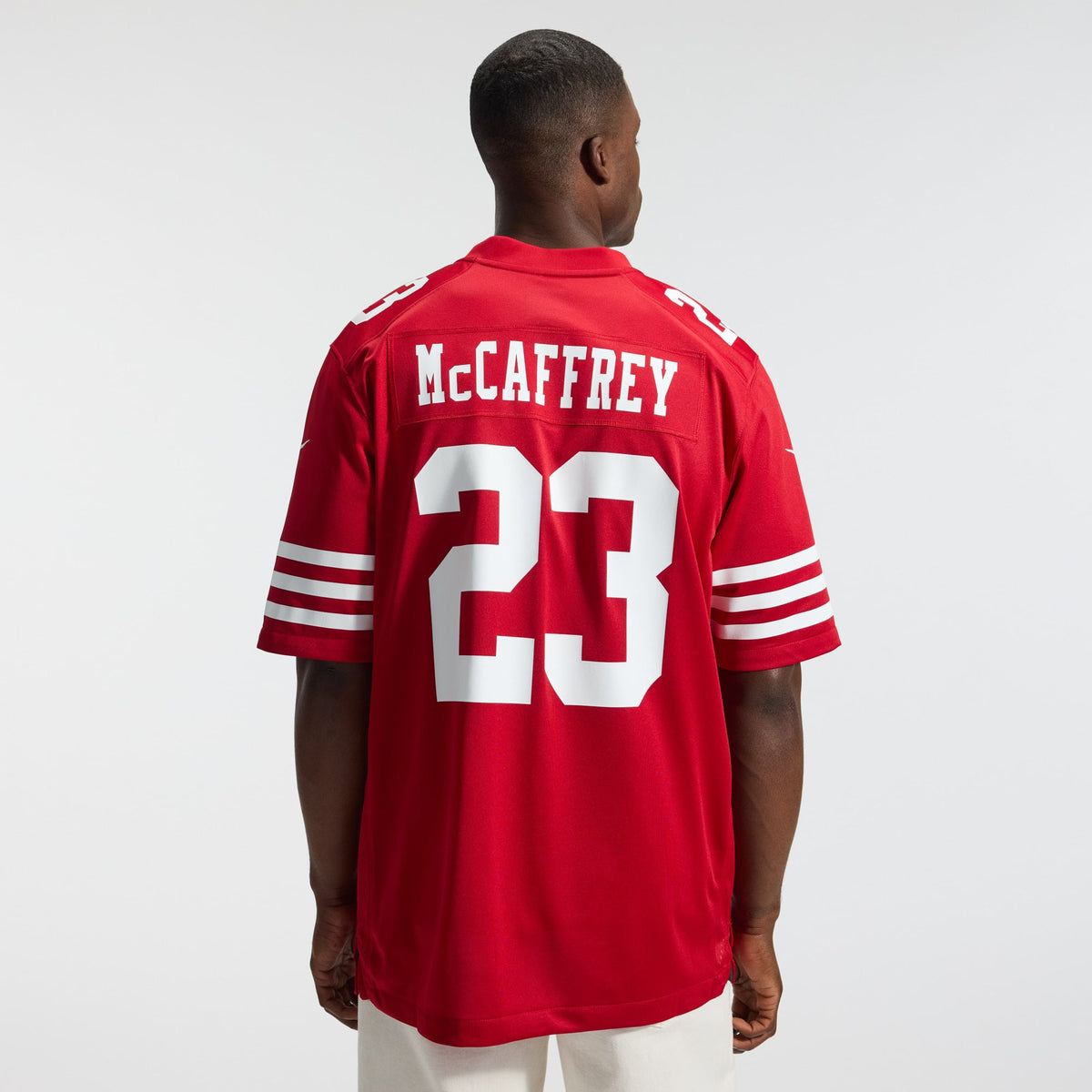 Men's San Francisco 49ers Christian McCaffrey Nike White Game Player Jersey