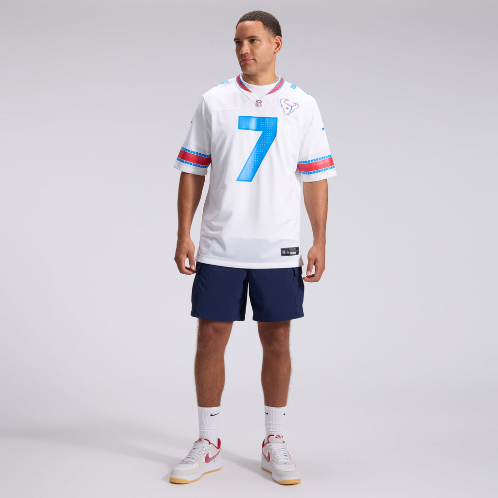 Men's Houston Texans C.J. Stroud Nike White 2026 Rivalries Collection Game Jersey