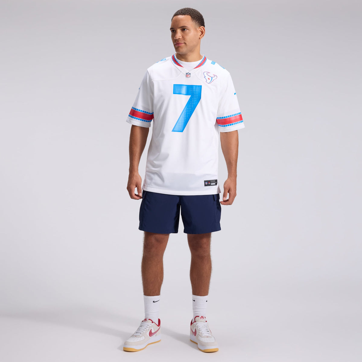 Men's Houston Texans C.J. Stroud Nike White 2026 Rivalries Collection Game Jersey