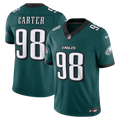 Men's Philadelphia Eagles Jalen Carter Nike Midnight Green Team Vapor F.U.S.E. Stitched Limited Jersey