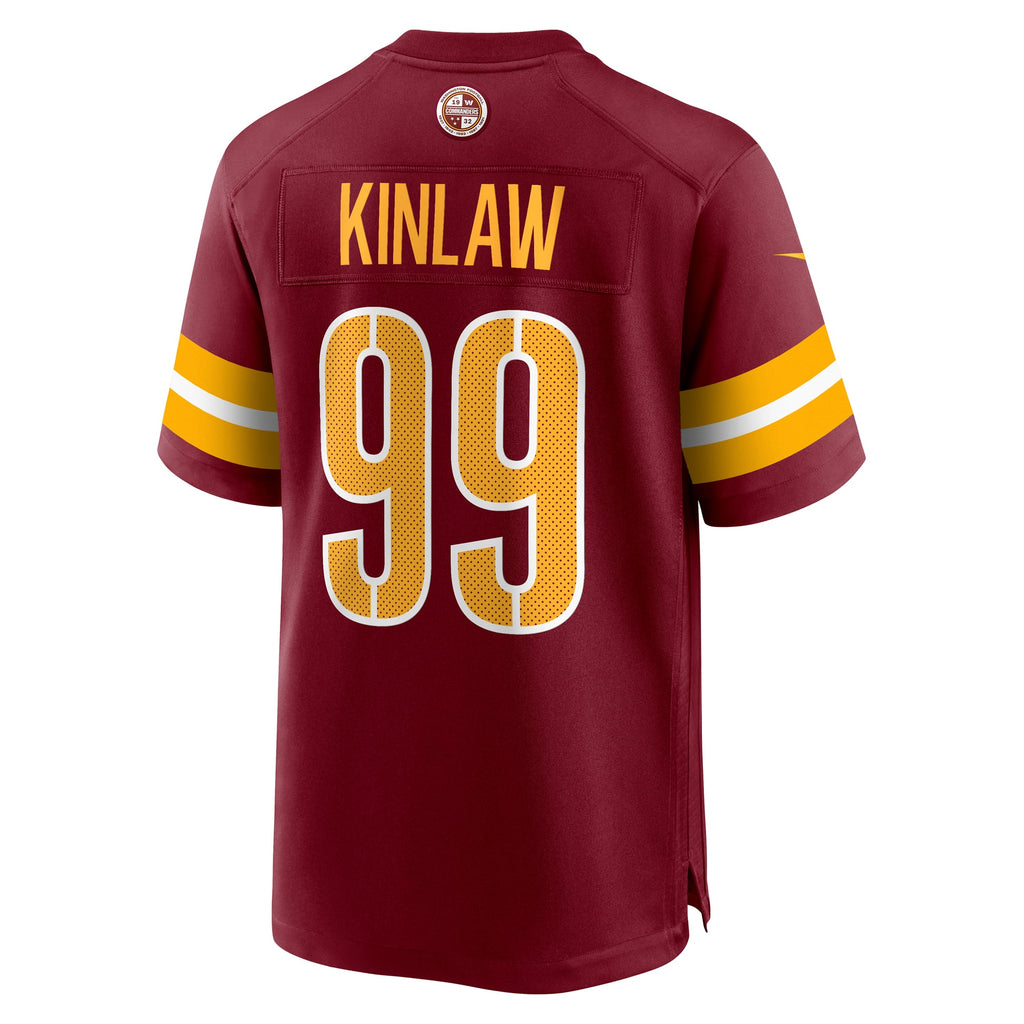 Men's Washington Commanders Javon Kinlaw Nike  Burgundy Team Game Jersey