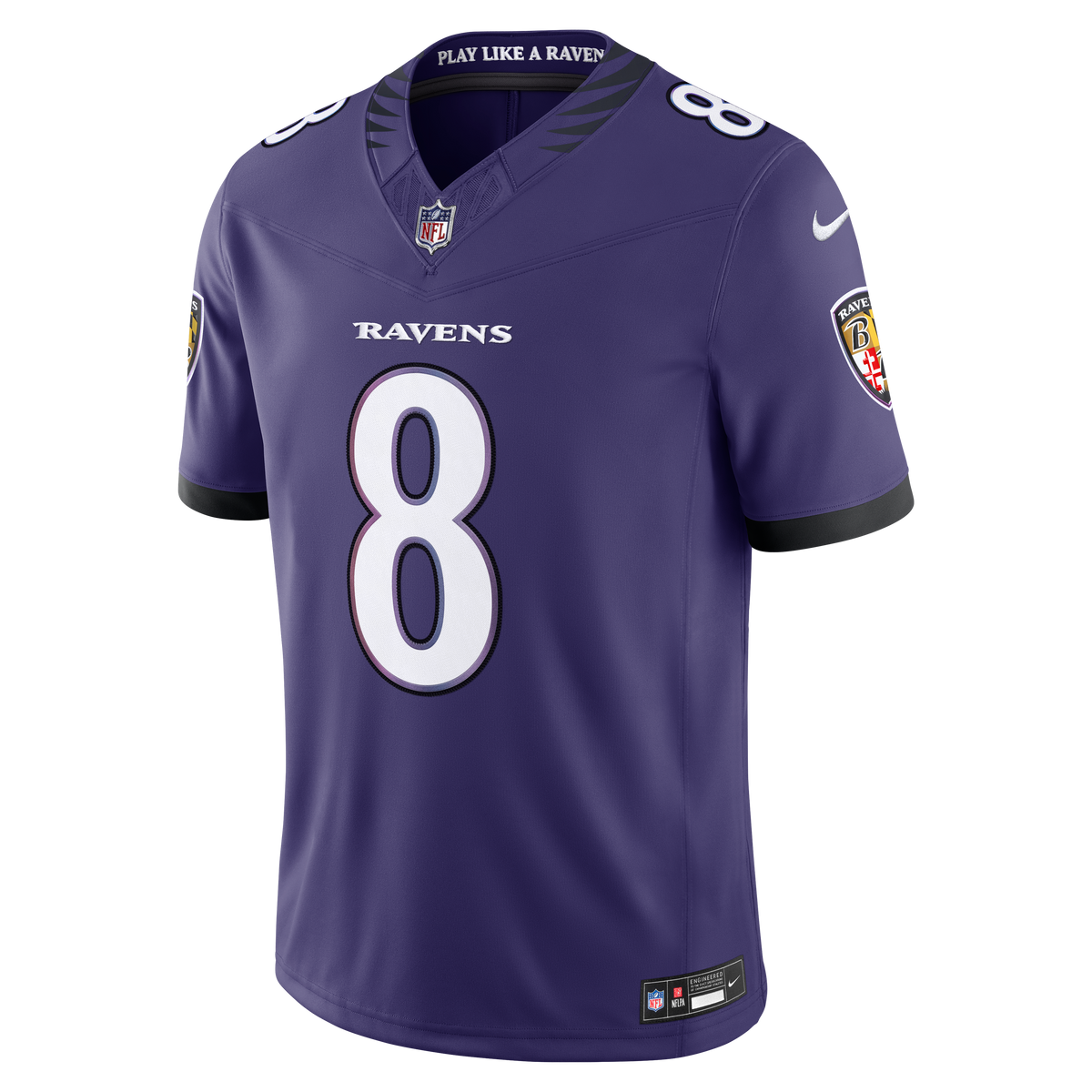 Men's Baltimore Ravens Lamar Jackson Nike Purple Team Vapor F.U.S.E. Stitched Limited Jersey