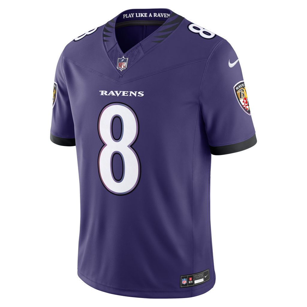 Men's Baltimore Ravens Lamar Jackson Nike Black Alternate Alternate Vapor F.U.S.E. Stitched Limited Jersey
