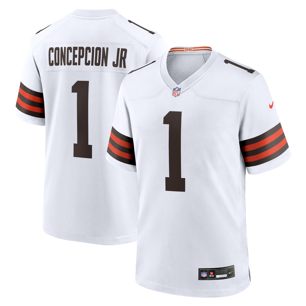 Men's Cleveland Browns KC Concepcion Jr. Nike White Game Jersey