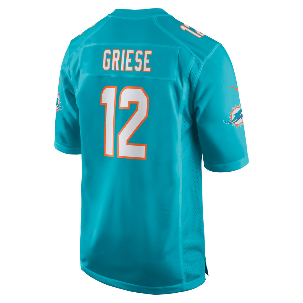 Men's Miami Dolphins Bob Griese Nike Aqua Game Retired Player Jersey
