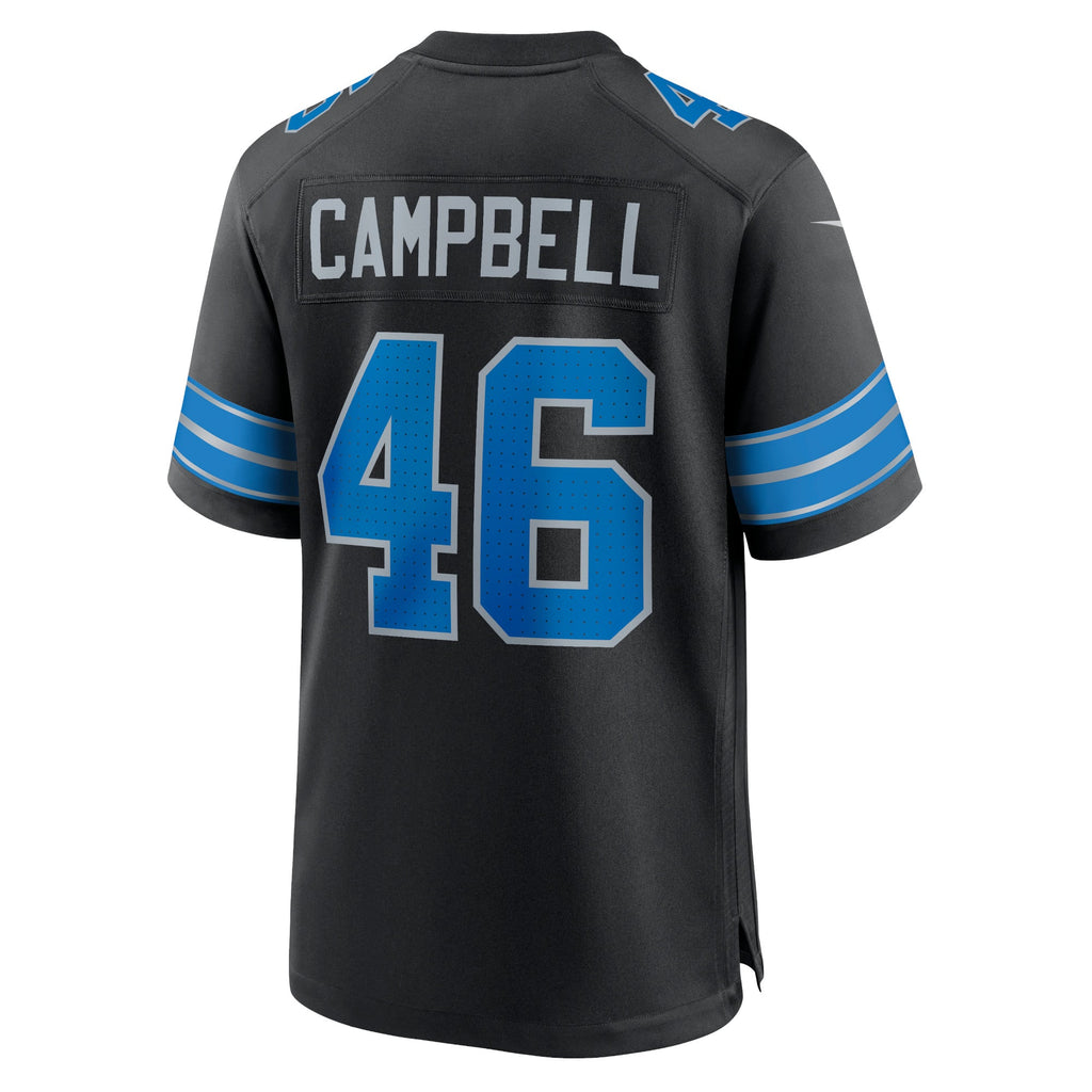Men's Detroit Lions Jack Campbell Nike Blue Game Jersey