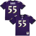 Men's Baltimore Ravens Terrell Suggs Mitchell & Ness Purple 2003 Legacy Replica Jersey