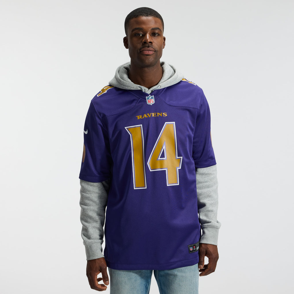 Men's Baltimore Ravens Kyle Hamilton Nike Black Alternate Game Jersey