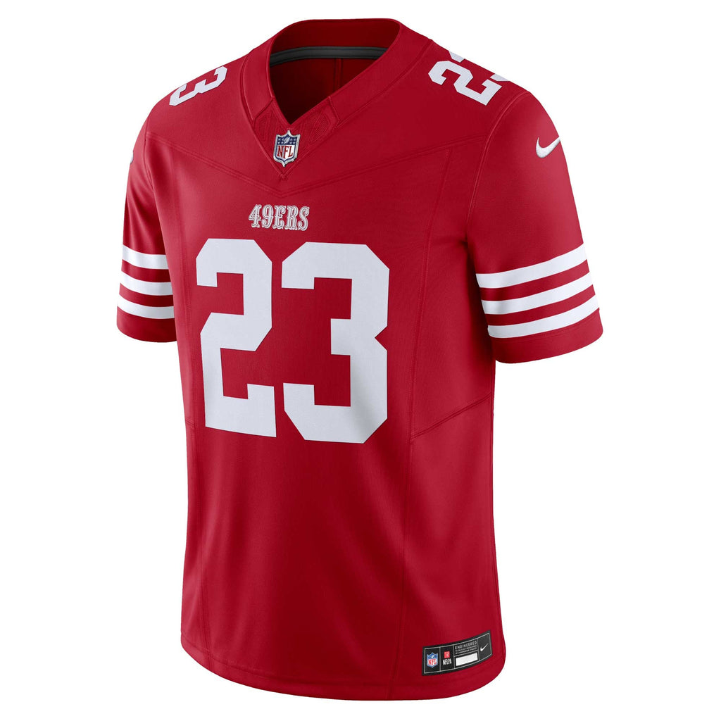 Men's San Francisco 49ers Christian McCaffrey Nike White Vapor F.U.S.E. Limited 2nd Alternate Jersey