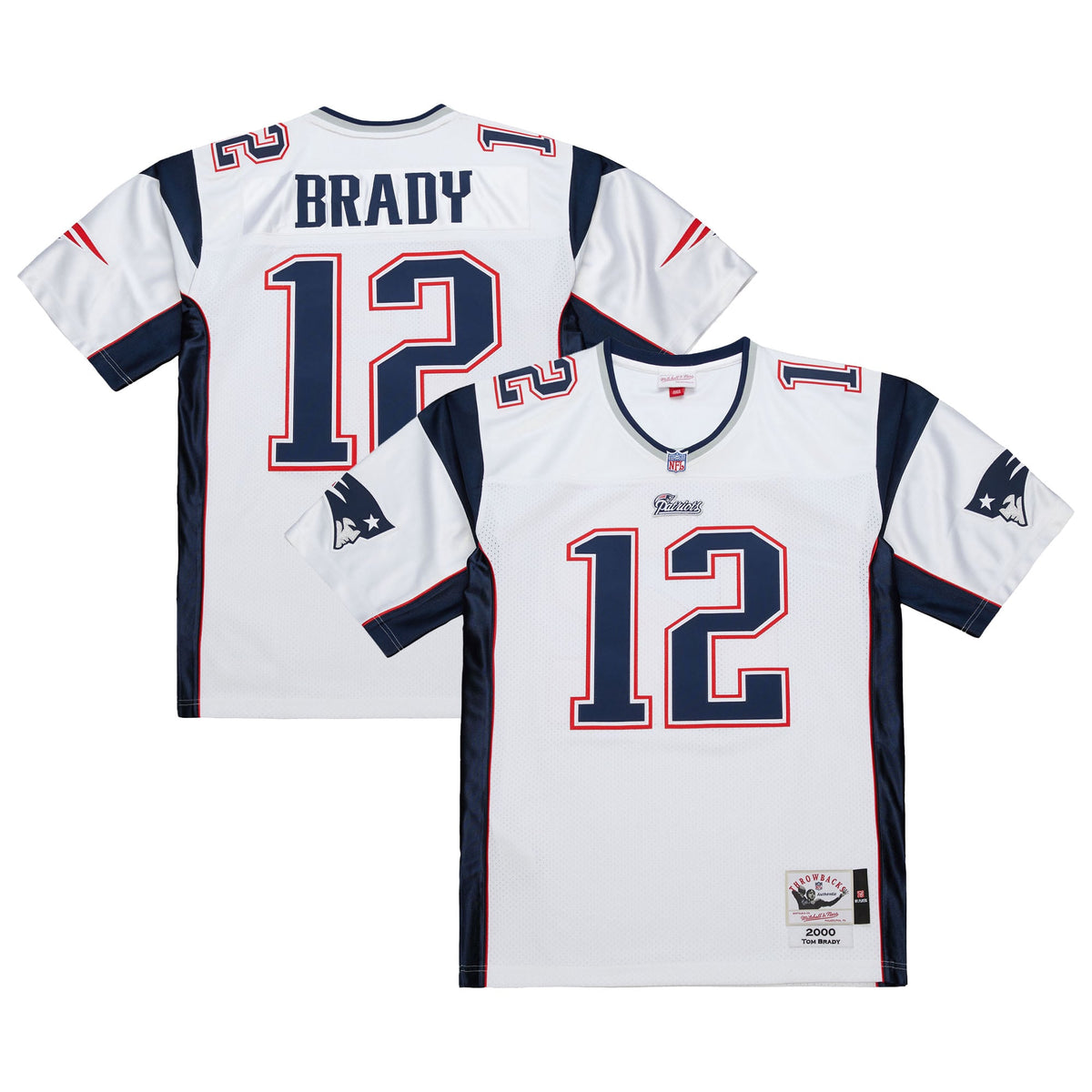 Men's New England Patriots Tom Brady Mitchell & Ness Navy Super Bowl XXXVI Authentic Throwback Jersey