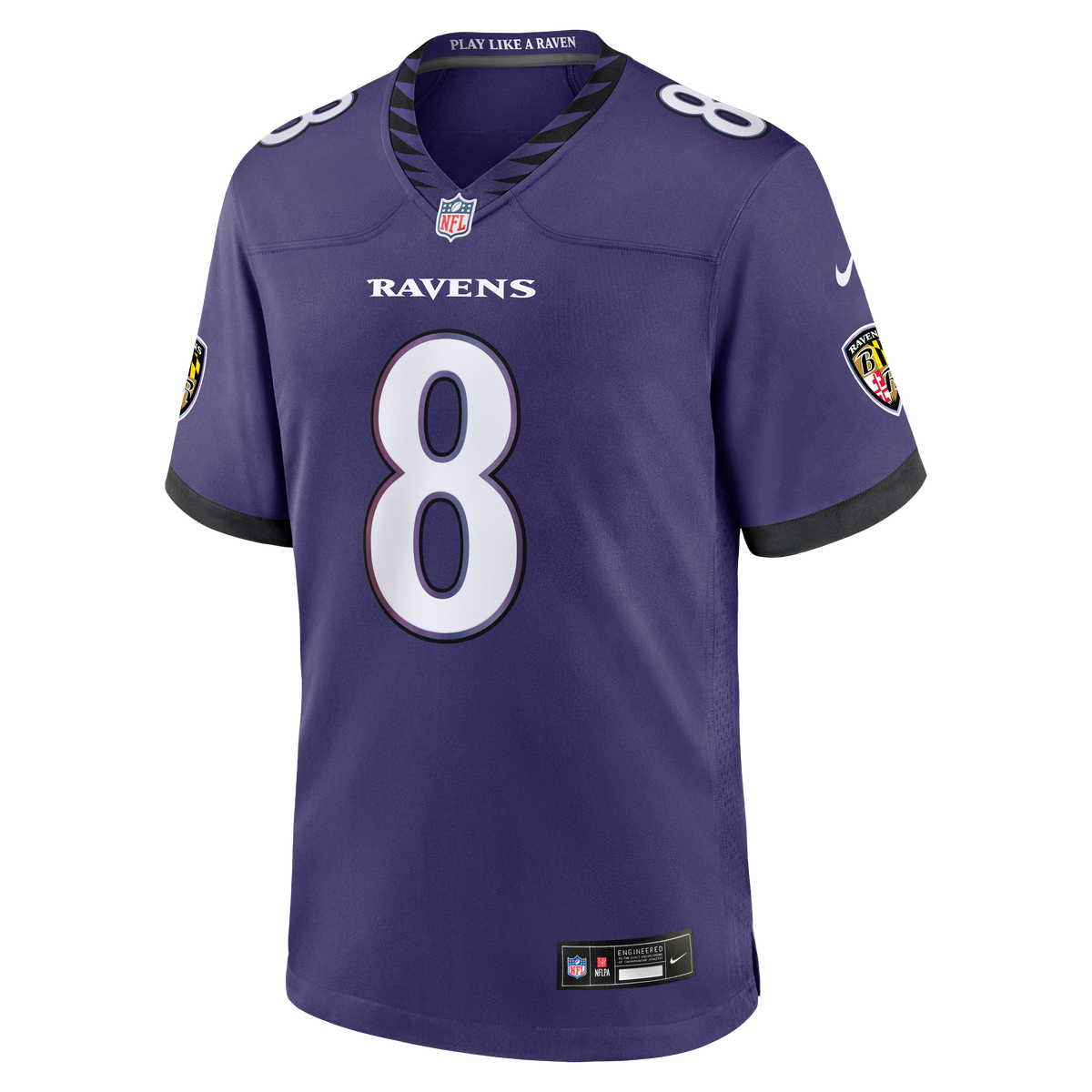 Men's Baltimore Ravens Lamar Jackson Nike Purple Team Game Jersey