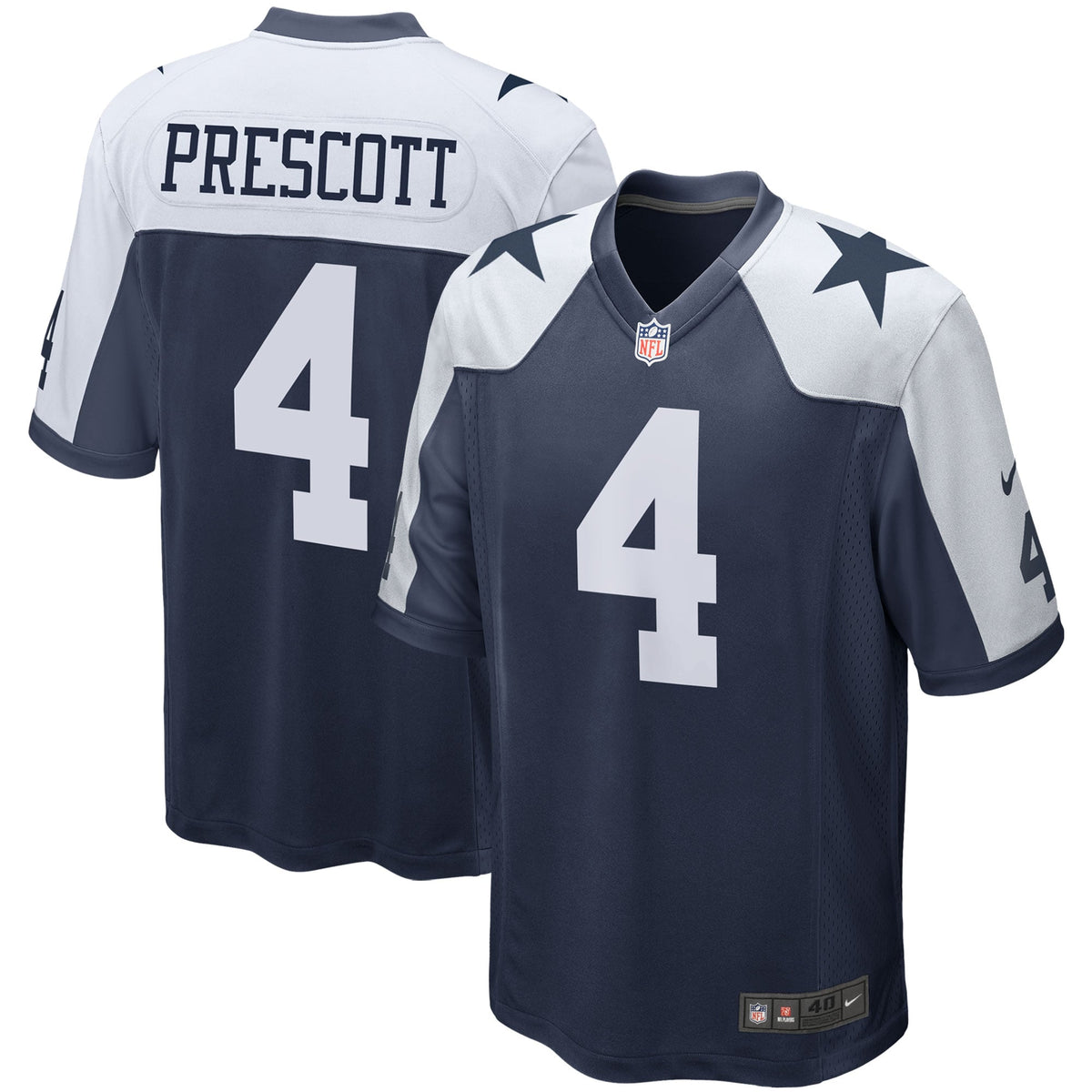 Men's Dallas Cowboys Dak Prescott Nike White Alternate Game Team Jersey