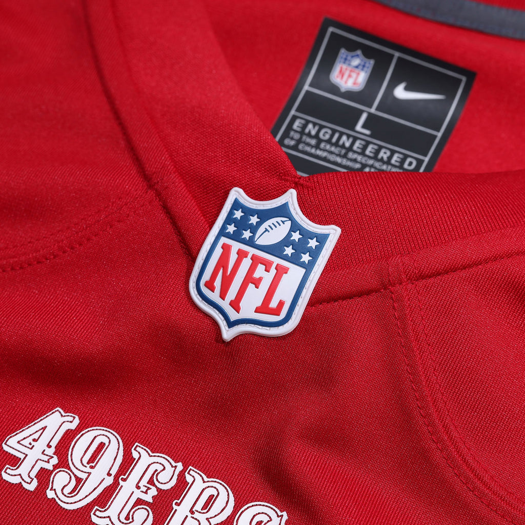 Men's San Francisco 49ers Jake Tonges Nike  Scarlet Team Game Jersey