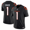 Men's Cincinnati Bengals Ja'Marr Chase Nike Black Team Vapor F.U.S.E. Stitched Limited Jersey