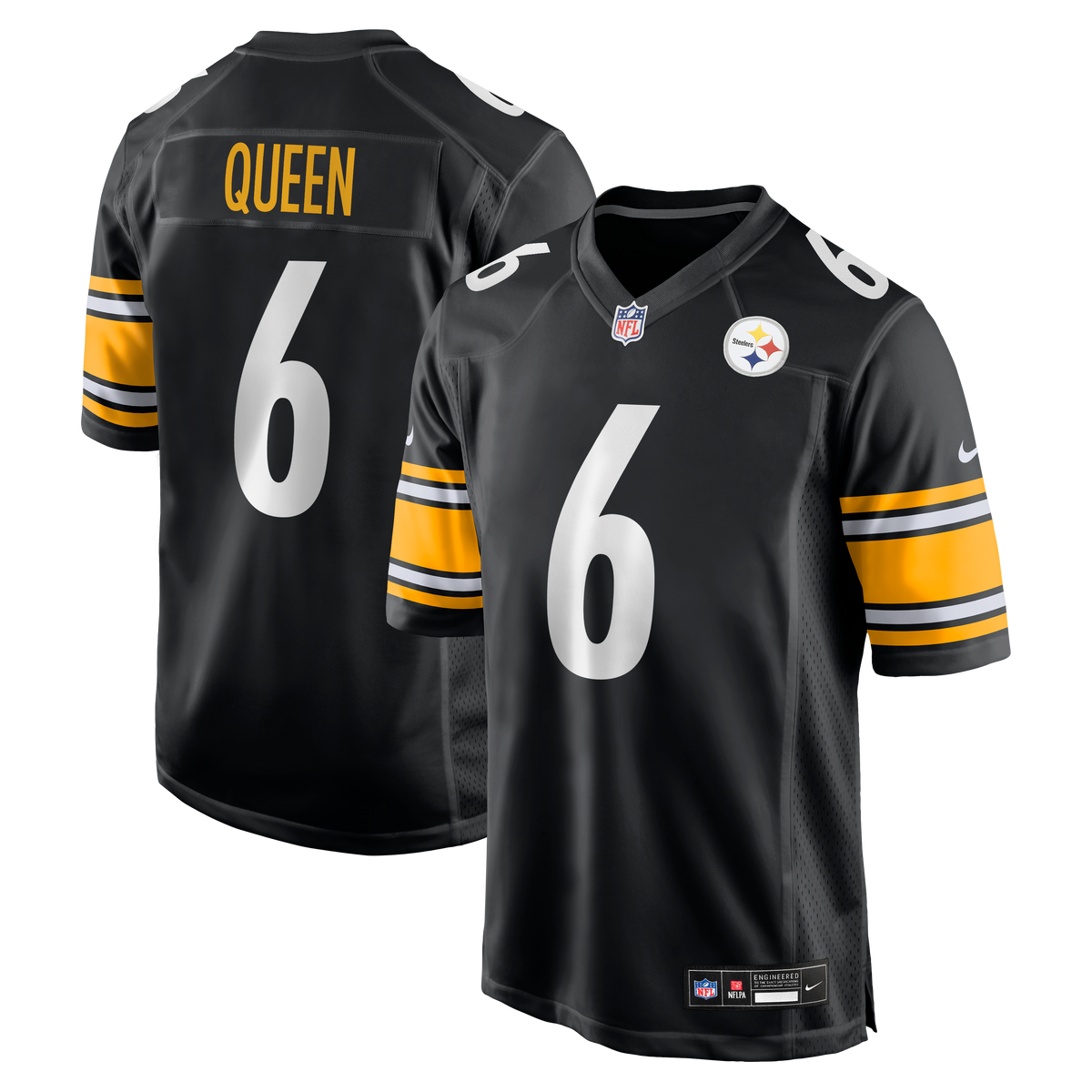 Men's Pittsburgh Steelers Patrick Queen Nike Gold Alternate 1933 Throwback Game Jersey