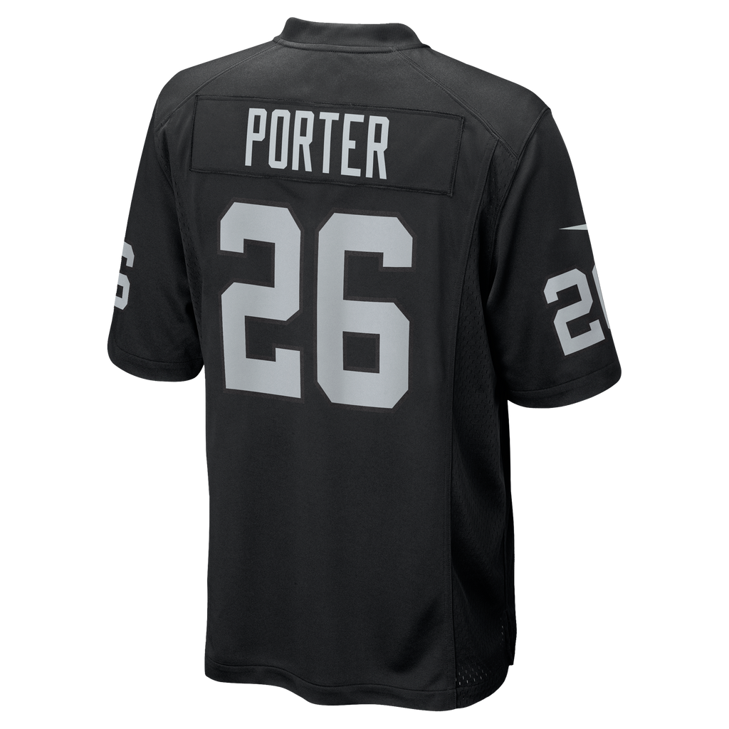 Men's Las Vegas Raiders Darien Porter Nike  Black Team Game Jersey