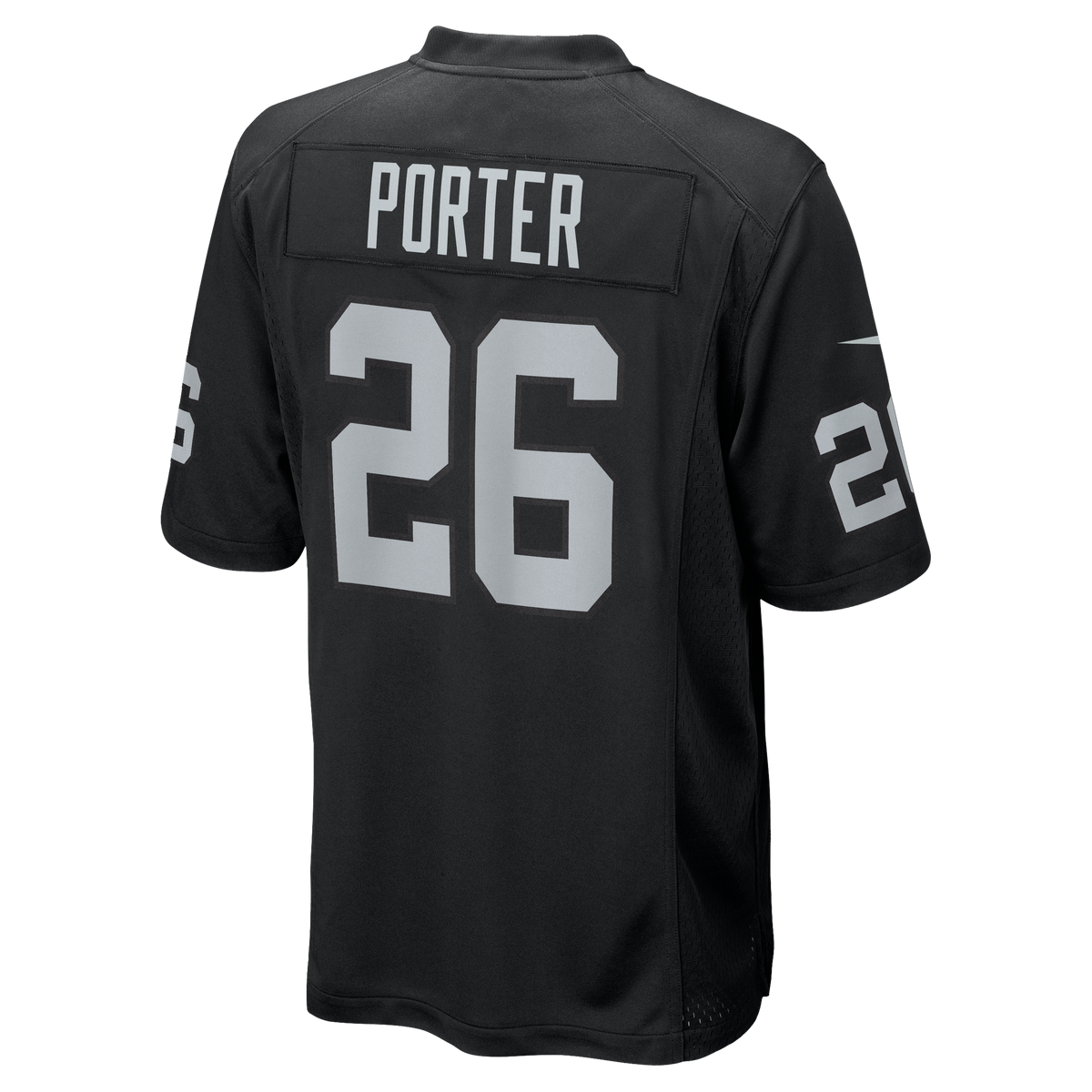 Men's Las Vegas Raiders Darien Porter Nike  Black Team Game Jersey