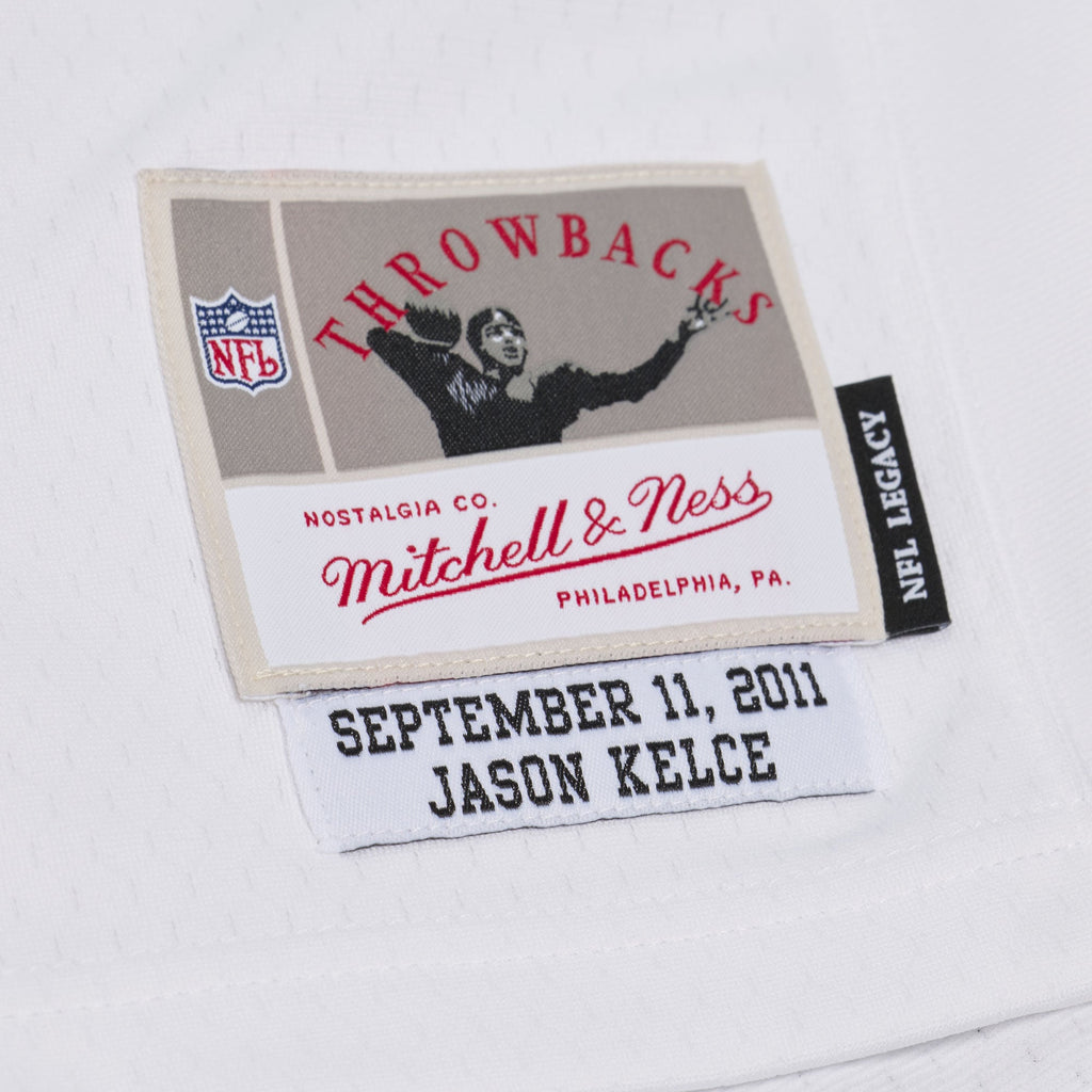 Men's Philadelphia Eagles Jason Kelce Mitchell & Ness White Big & Tall 2011 Legacy Replica Player Jersey