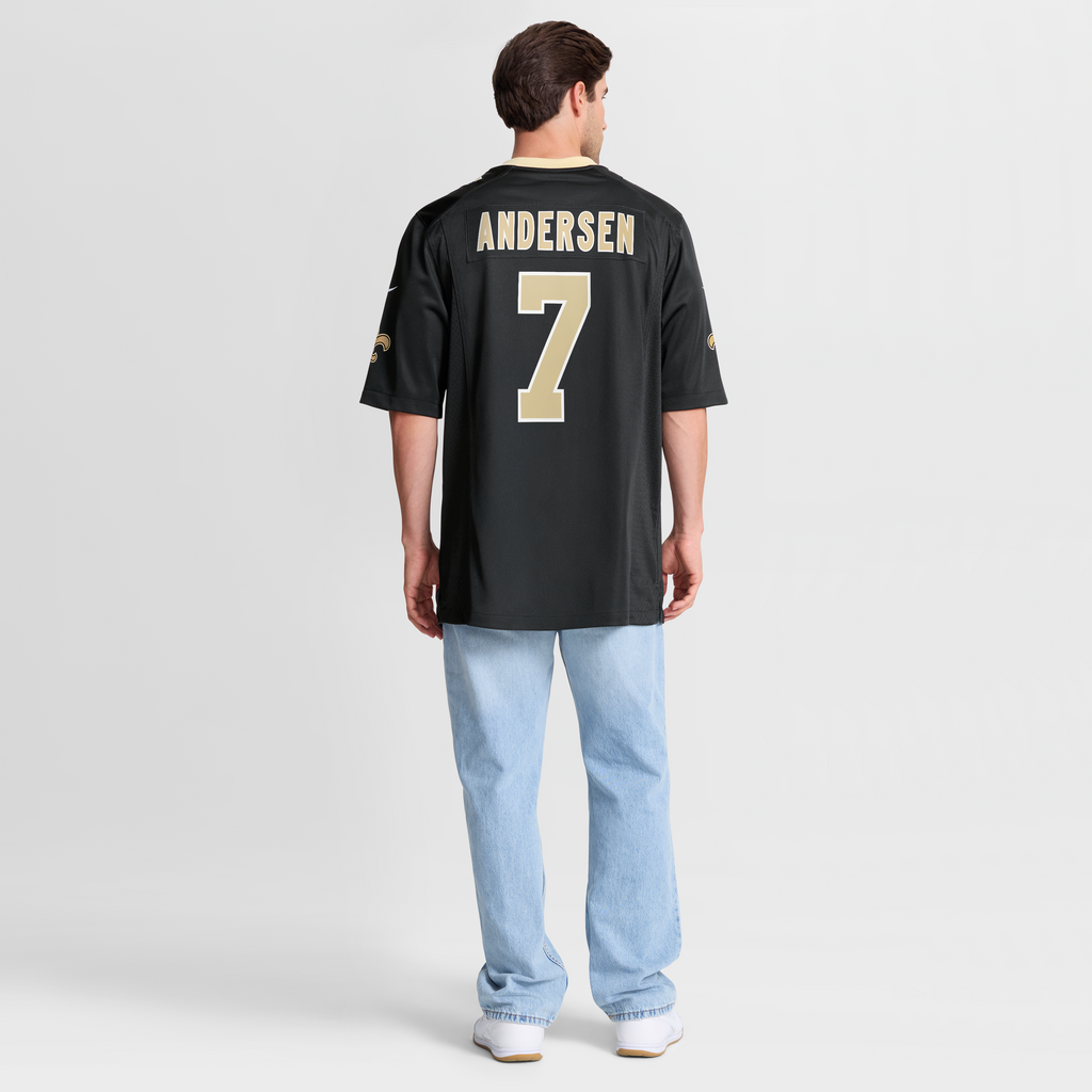 Men's New Orleans Saints Morten Andersen Nike Black Game Retired Player Jersey