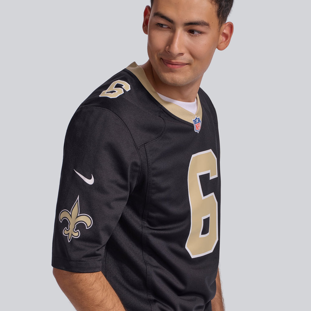 Men's New Orleans Saints Tyler Shough Nike Gold Alternate Game Player Jersey