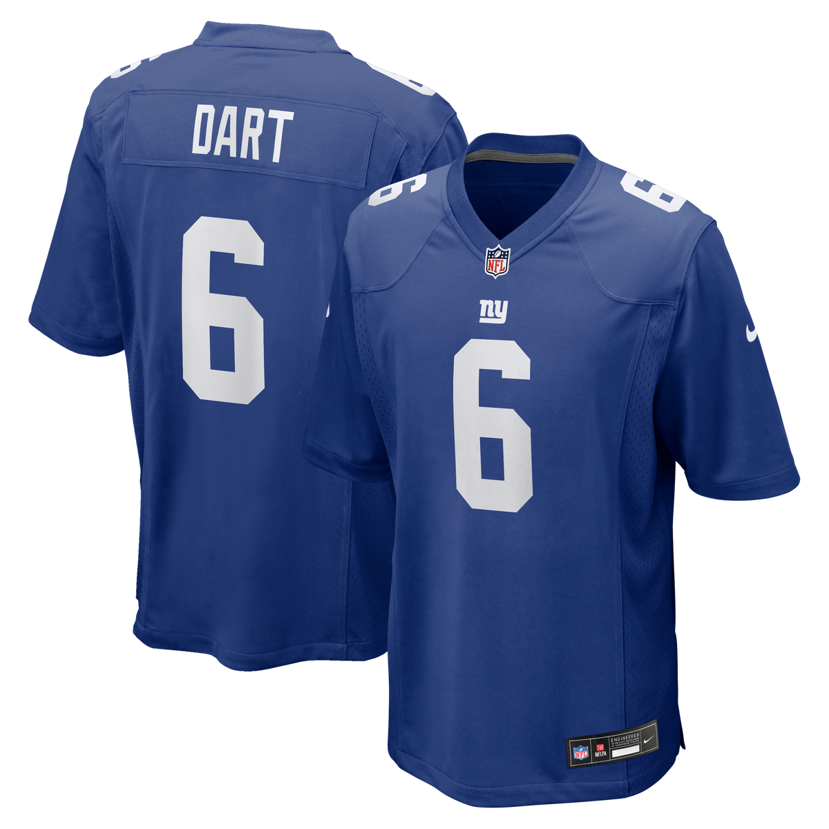 Men's New York Giants Jaxson Dart Nike Royal Team Game Jersey