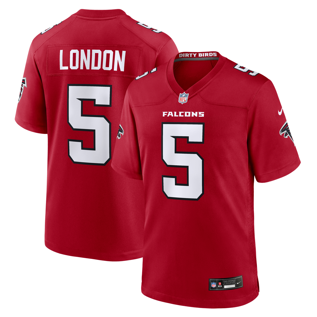 Men's Atlanta Falcons Drake London Nike White Game Jersey
