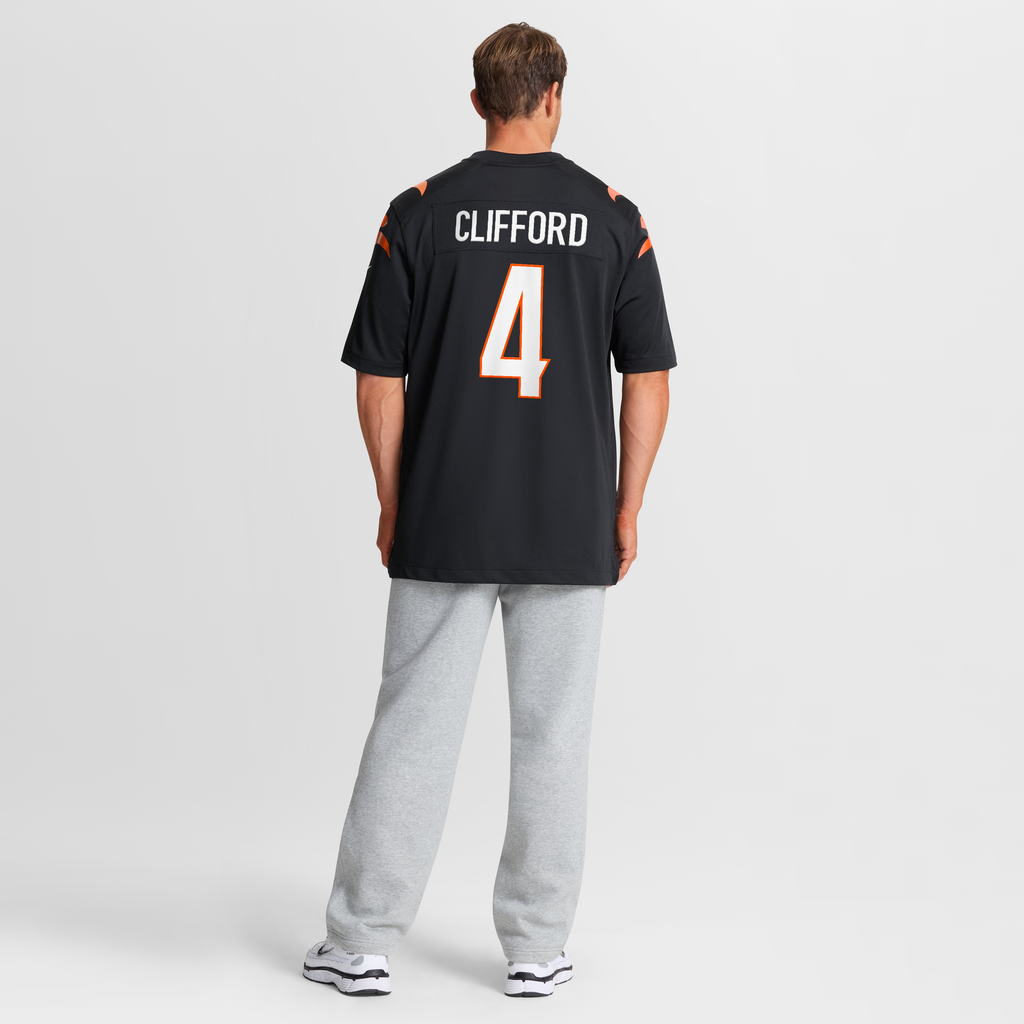 Men's Cincinnati Bengals Sean Clifford Nike  Black Team Game Jersey