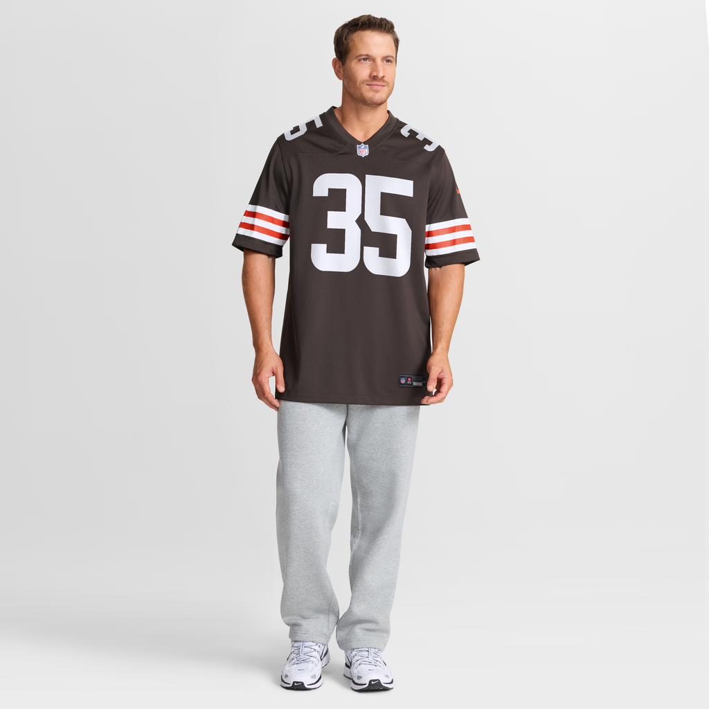 Men's Cleveland Browns Toriano Pride Jr. Nike Brown Team Game Jersey