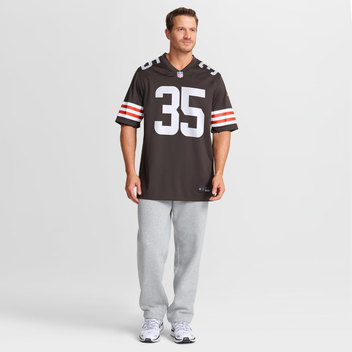 Men's Cleveland Browns Toriano Pride Jr. Nike Brown Team Game Jersey