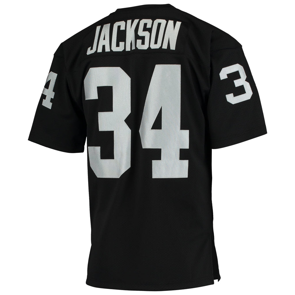 Men's Las Vegas Raiders 1990 Bo Jackson Mitchell & Ness Black Authentic Throwback Retired Player Jersey