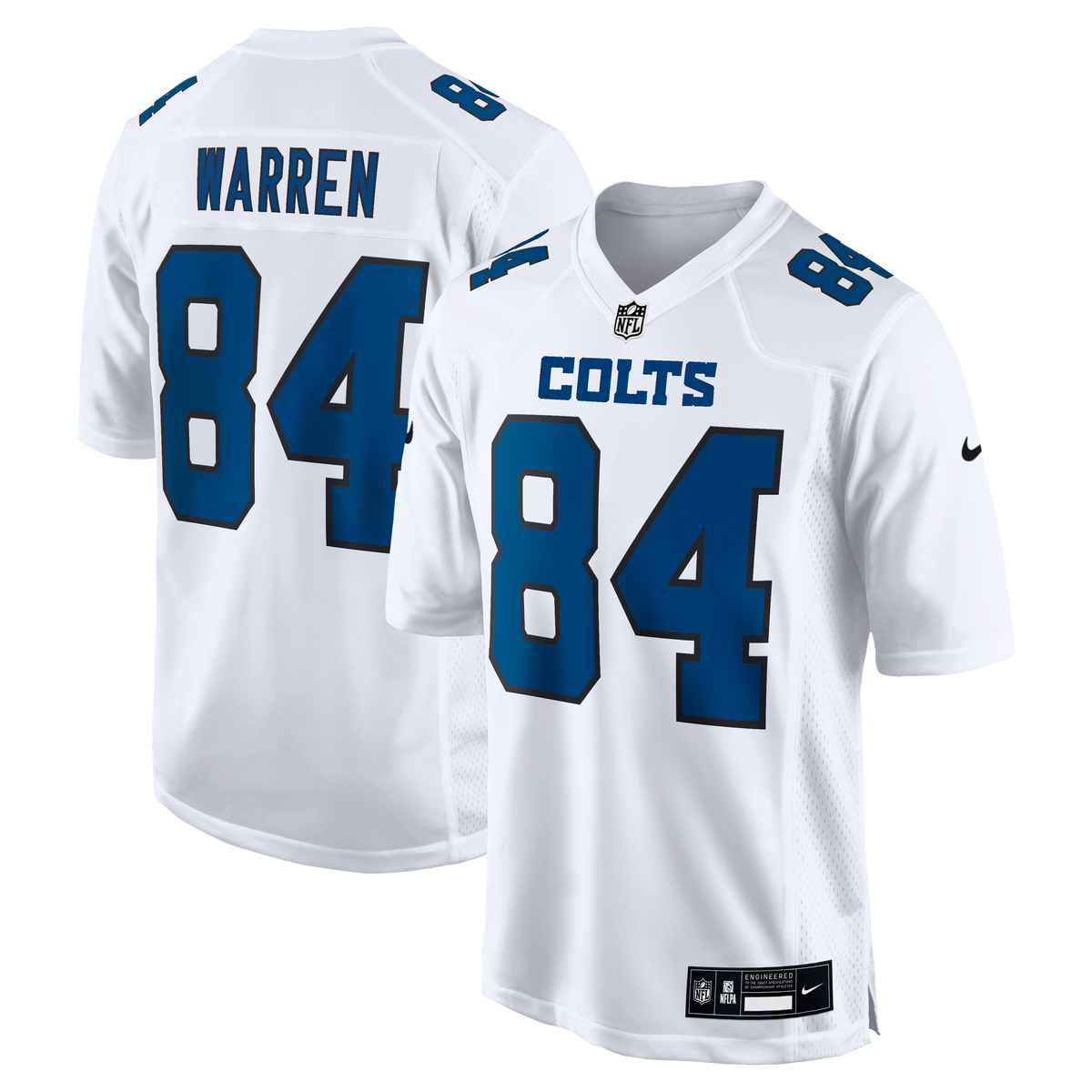 Men's Indianapolis Colts Tyler Warren Nike Carbon Black Fashion Game Jersey
