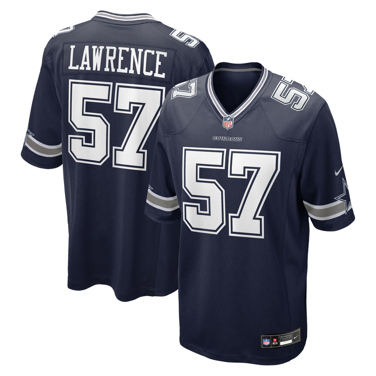 Men's Dallas Cowboys Malachi Lawrence Nike Navy Team Game Jersey