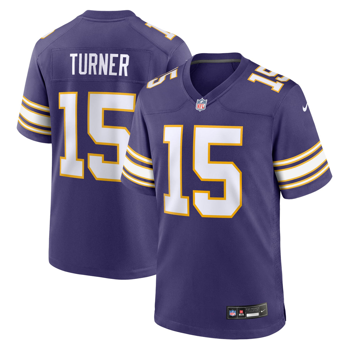 Men's Minnesota Vikings Dallas Turner Nike Purple Alternate Game Jersey