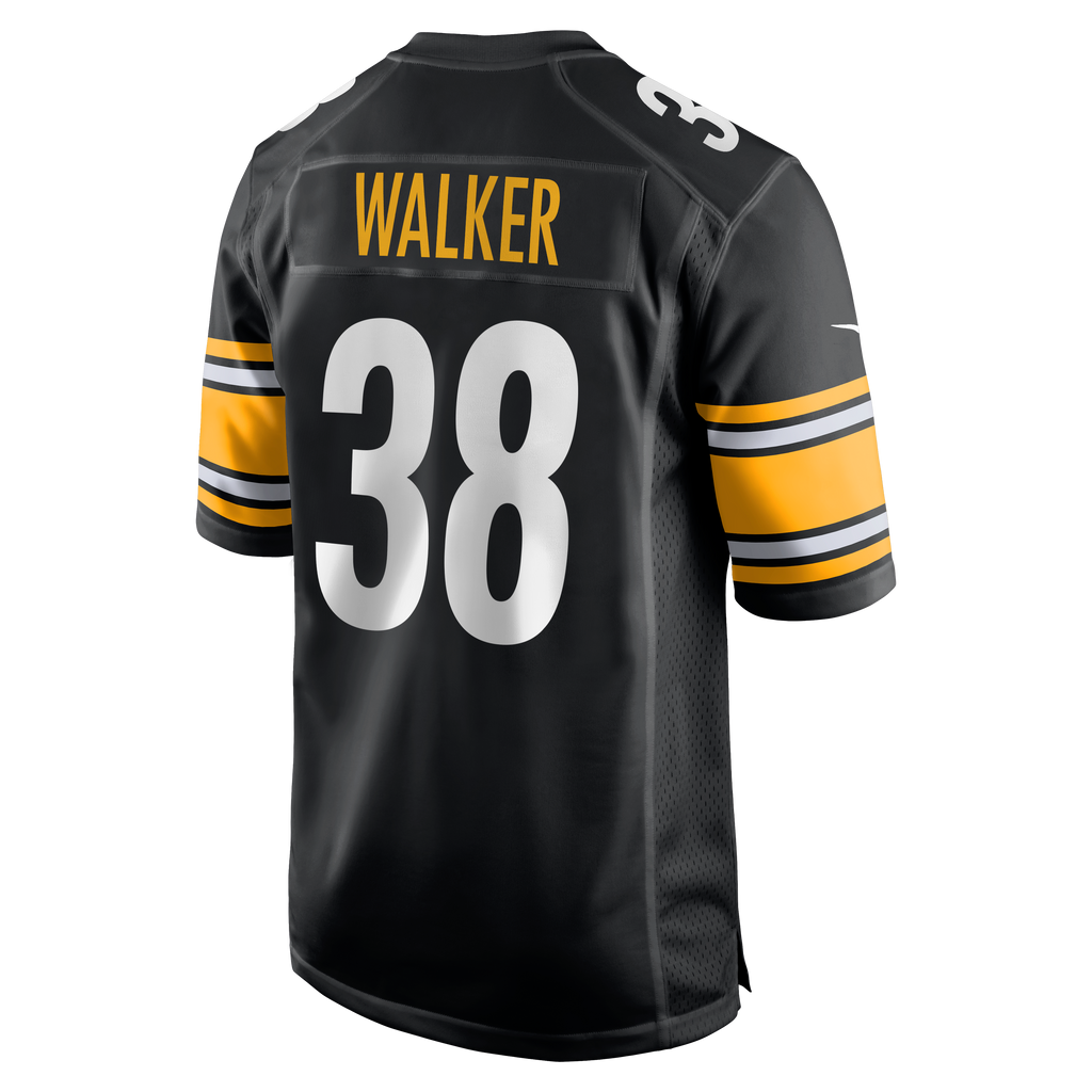 Men's Pittsburgh Steelers Mykal Walker Nike  Black Team Game Jersey