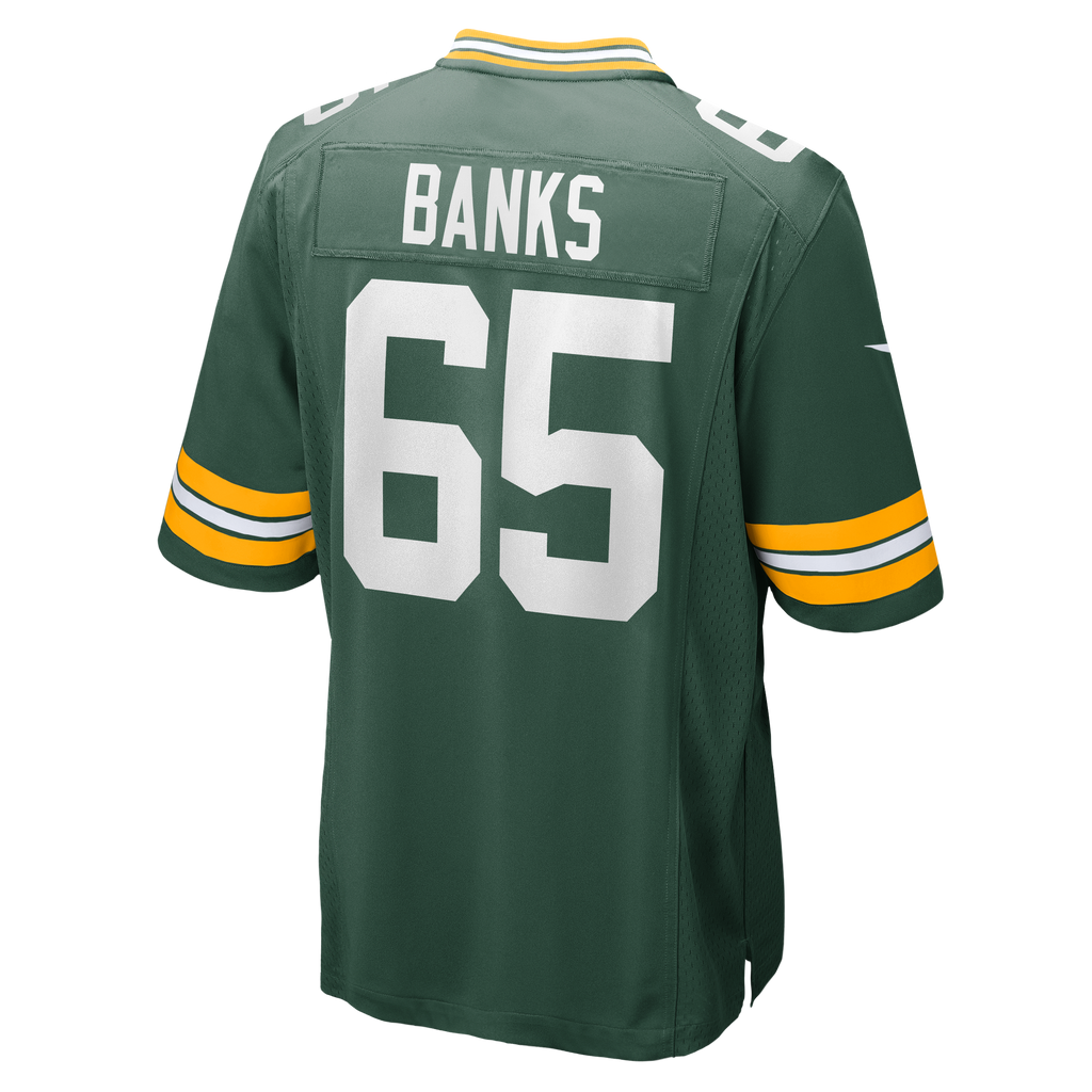 Men's Green Bay Packers Aaron Banks Nike  Green Team Game Jersey