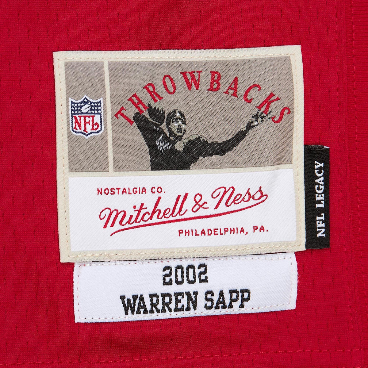 Men's Tampa Bay Buccaneers Warren Sapp Mitchell & Ness Red 2002 Legacy Replica Jersey