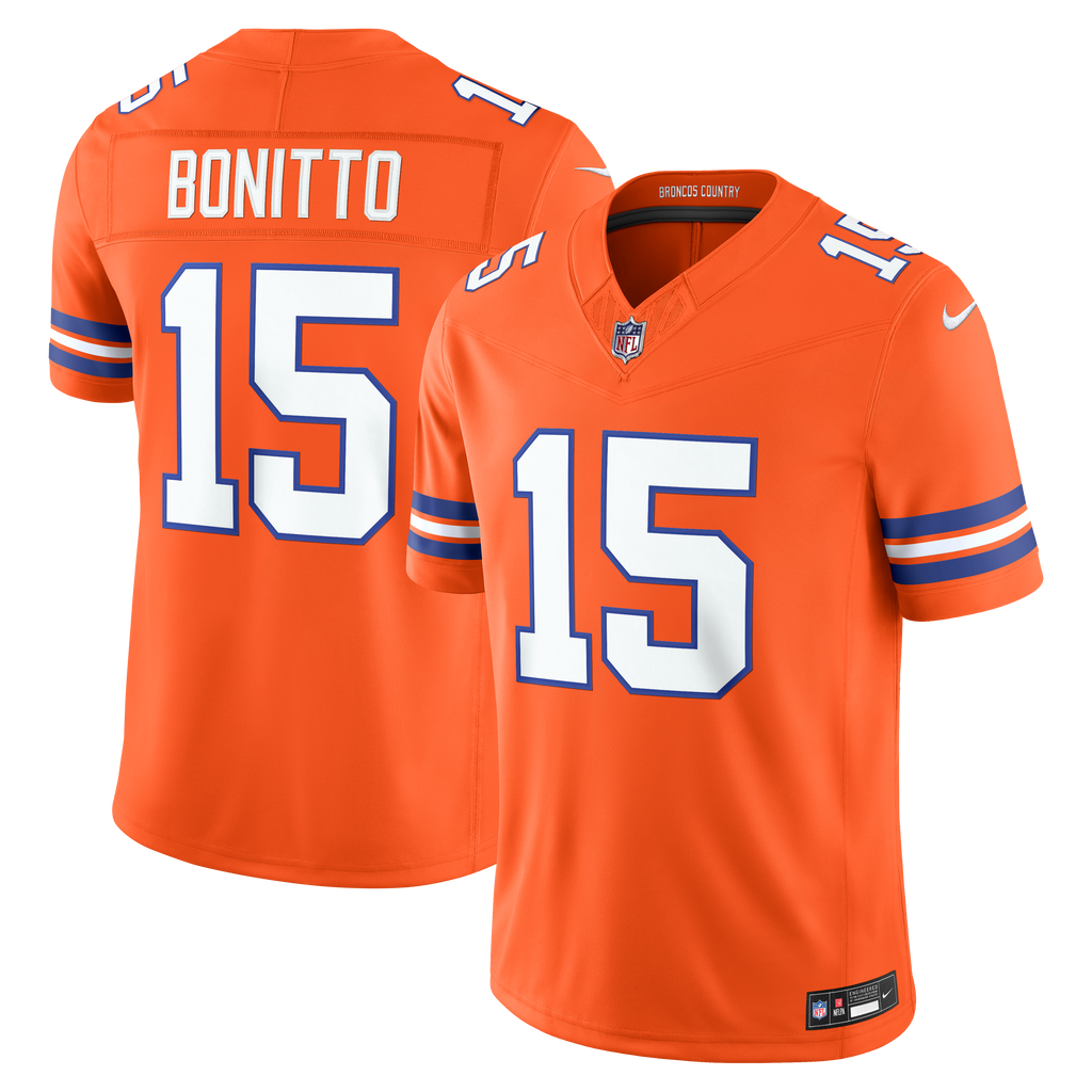 Men's Denver Broncos Nik Bonitto Nike Orange Alternate Mile High Collection 1977 Throwback Vapor F.U.S.E. Stitched Limited Jersey
