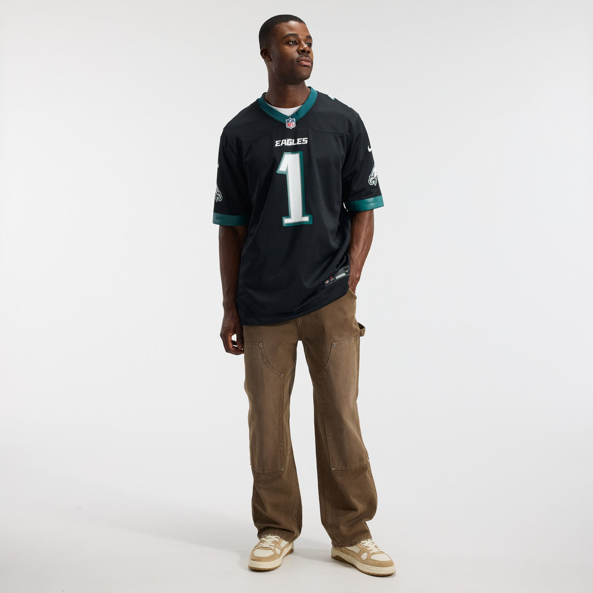 Men's Philadelphia Eagles Jalen Hurts Nike  Midnight Green Team Game Jersey