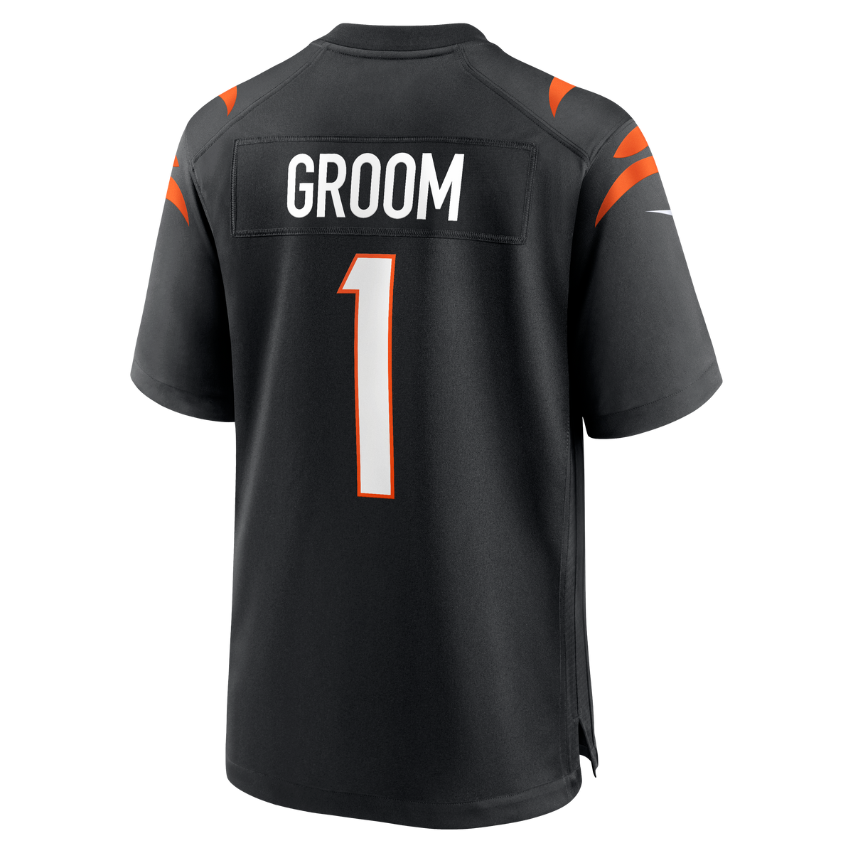 Men's Cincinnati Bengals Number 1 Groom Nike Black Game Jersey