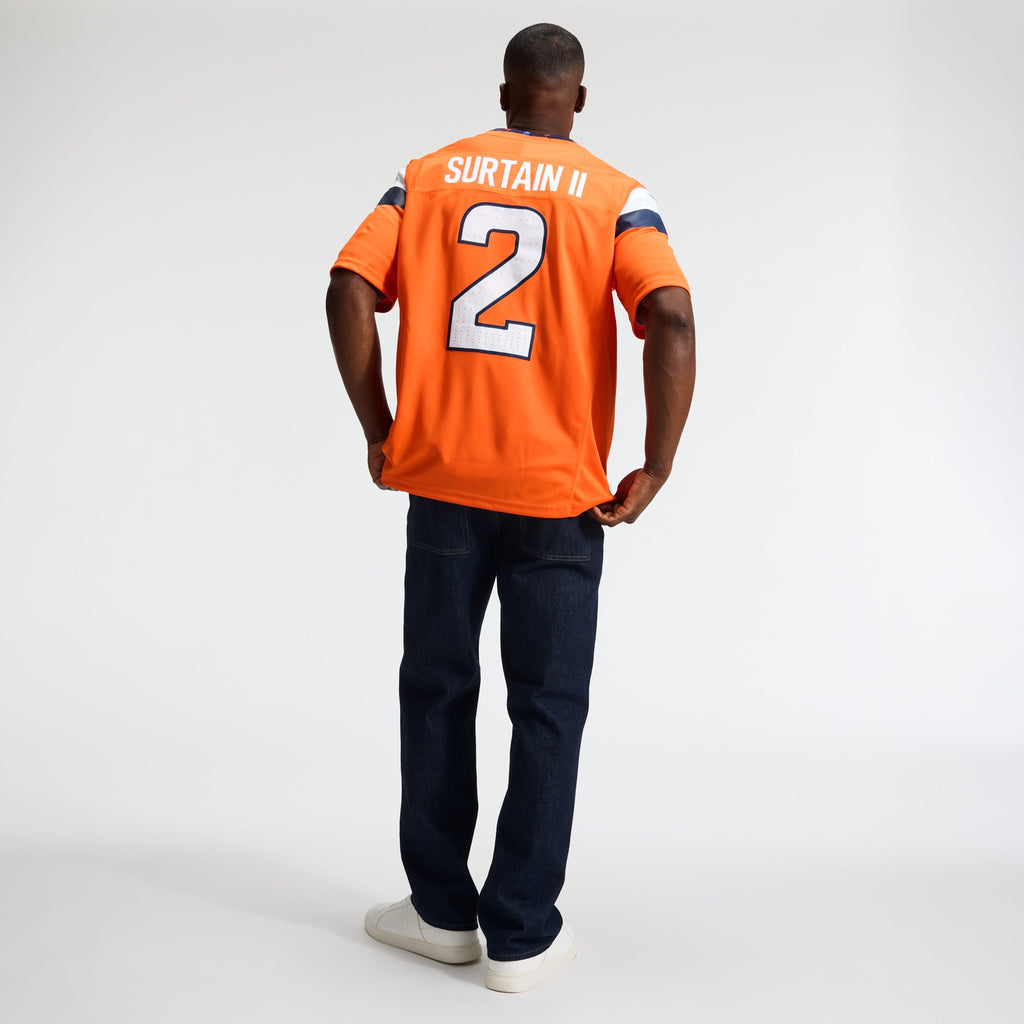 Men's Denver Broncos Pat Surtain II Nike Navy Alternate Vapor F.U.S.E. Stitched Limited Jersey