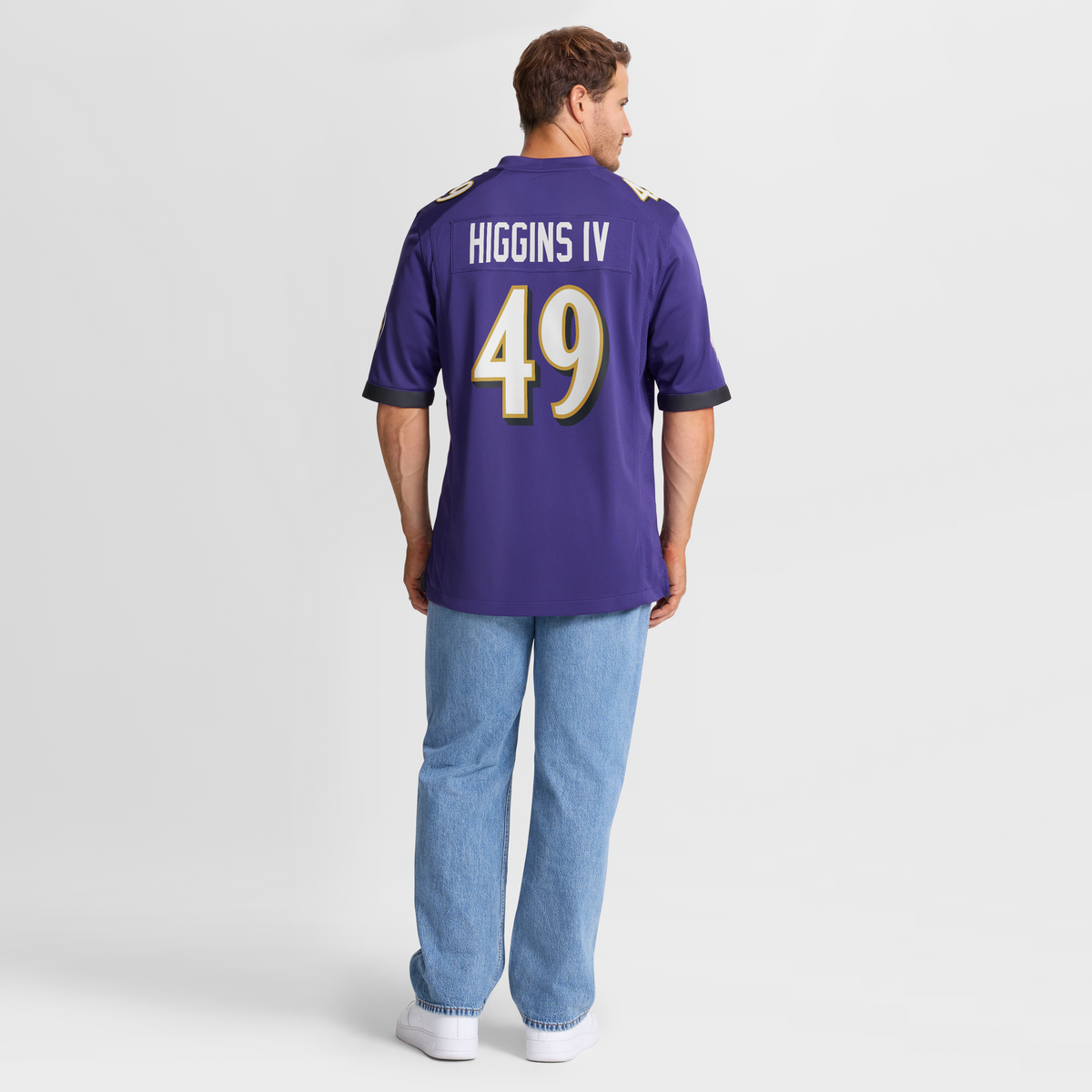 Men's Baltimore Ravens Jay Higgins IV Nike  Purple Team Game Jersey