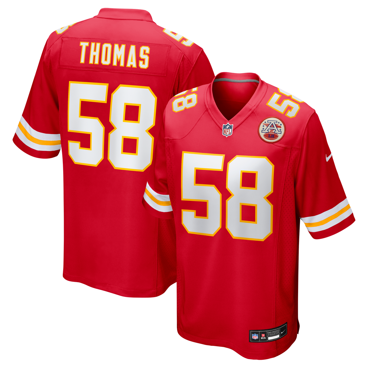 Men's Kansas City Chiefs Derrick Thomas Nike Red Game Retired Player Jersey