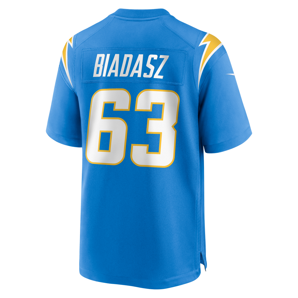 Men's Los Angeles Chargers Tyler Biadasz Nike  Powder Blue Team Game Jersey