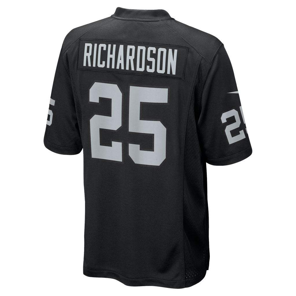 Men's Las Vegas Raiders Decamerion Richardson Nike  Black Team Game Jersey